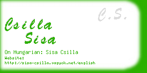 csilla sisa business card